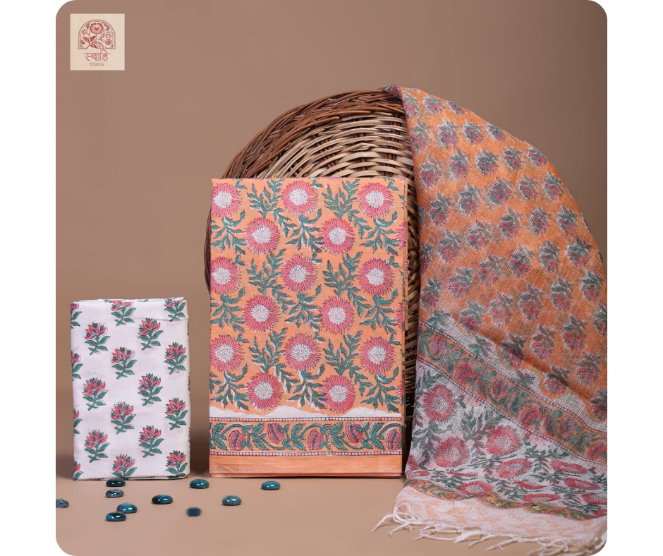 Cotton Hand Block Printed Suits