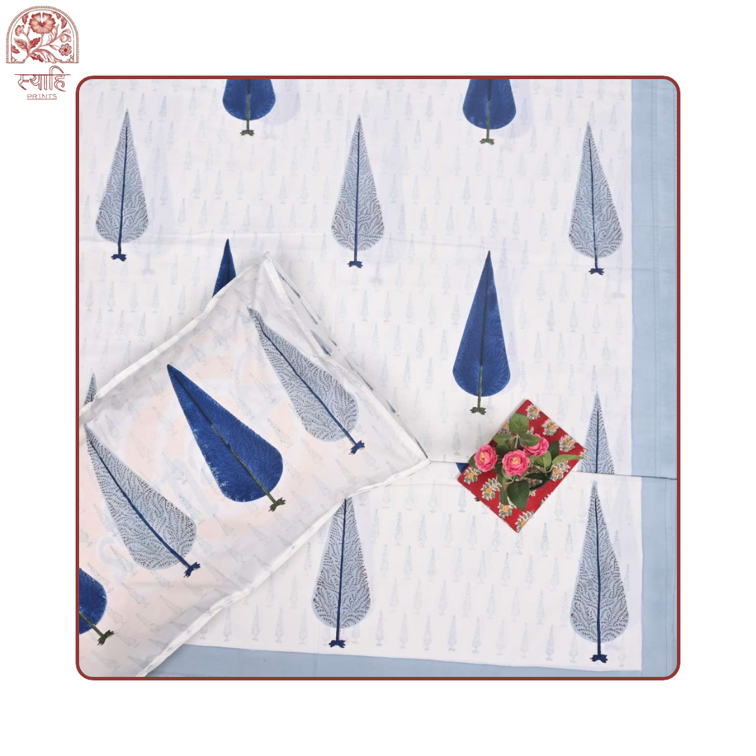 Hand Block Printed Cotton Bedsheet