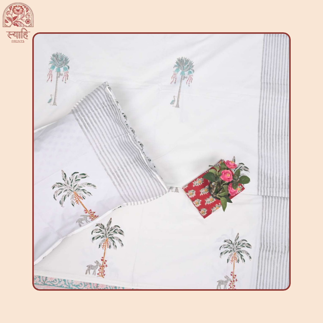 Hand Block Printed Cotton Bedsheet