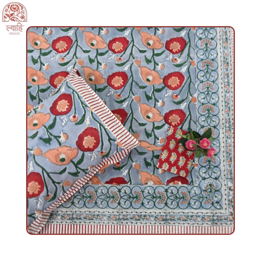 Hand Block Printed Cotton Bedsheet