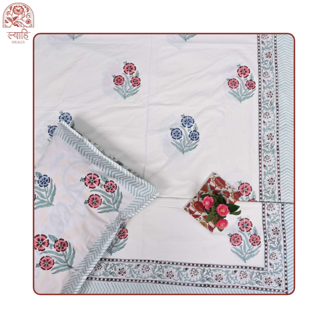 Hand Block Printed Cotton Bedsheet