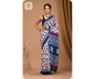 Cotton Mulmul Printed Saree with  Blouse